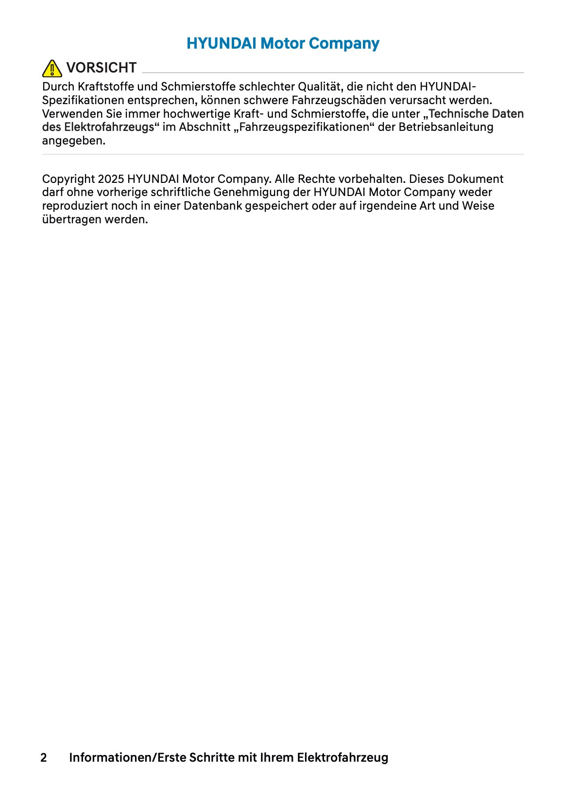 2025 Hyundai Ioniq 5 Owner's Manual | German