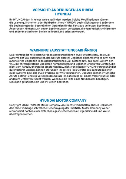 2026 Hyundai Ioniq 6 Owner's Manual | German