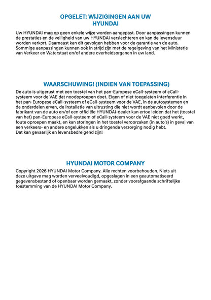 2026 Hyundai Ioniq 6 Gebruikershandleiding | Nederlands