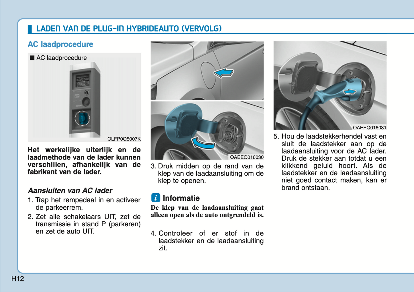 2020-2021 Hyundai Ioniq Plug-in-Hybrid Owner's Manual | Dutch