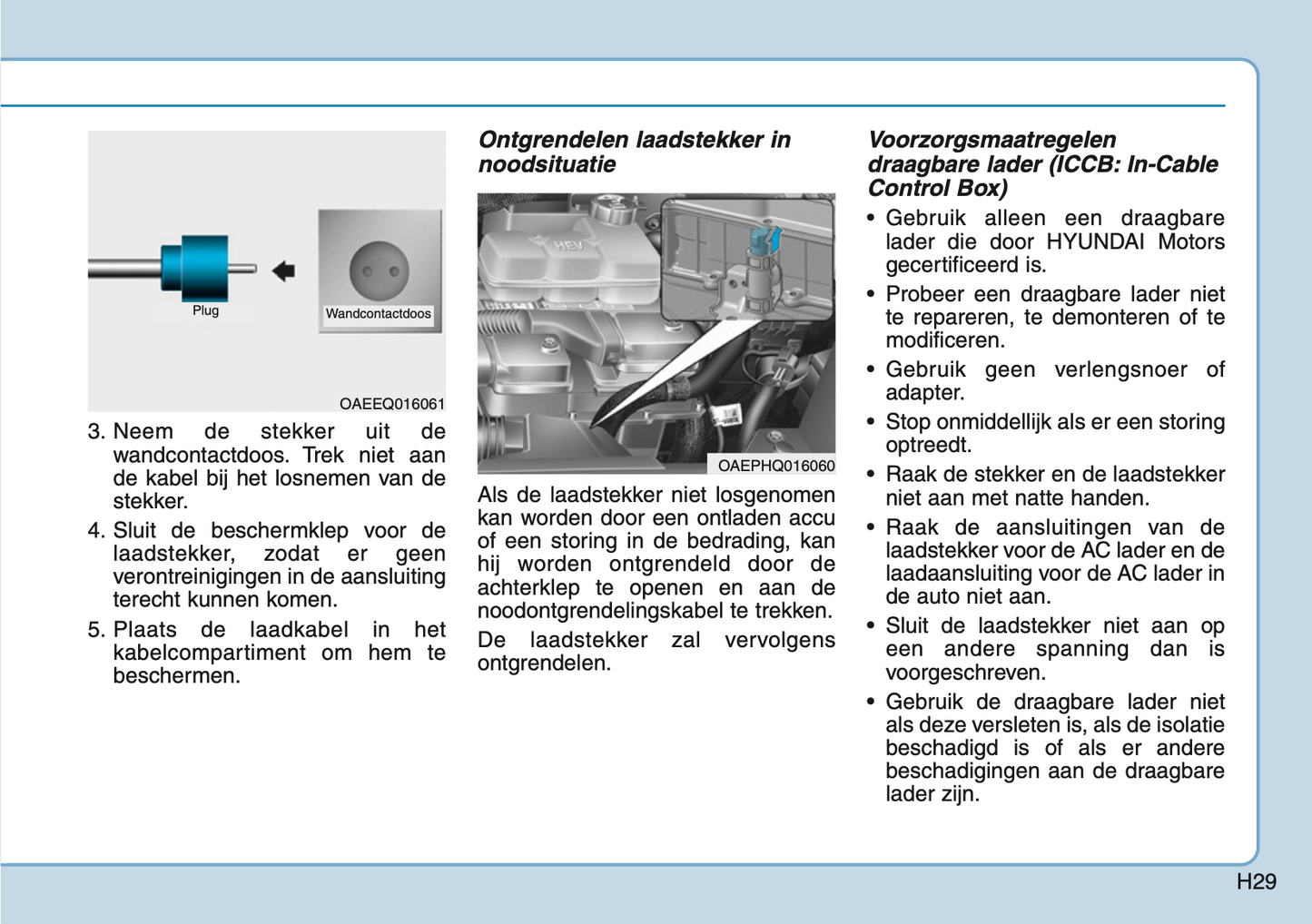 2020-2021 Hyundai Ioniq Plug-in-Hybrid Owner's Manual | Dutch