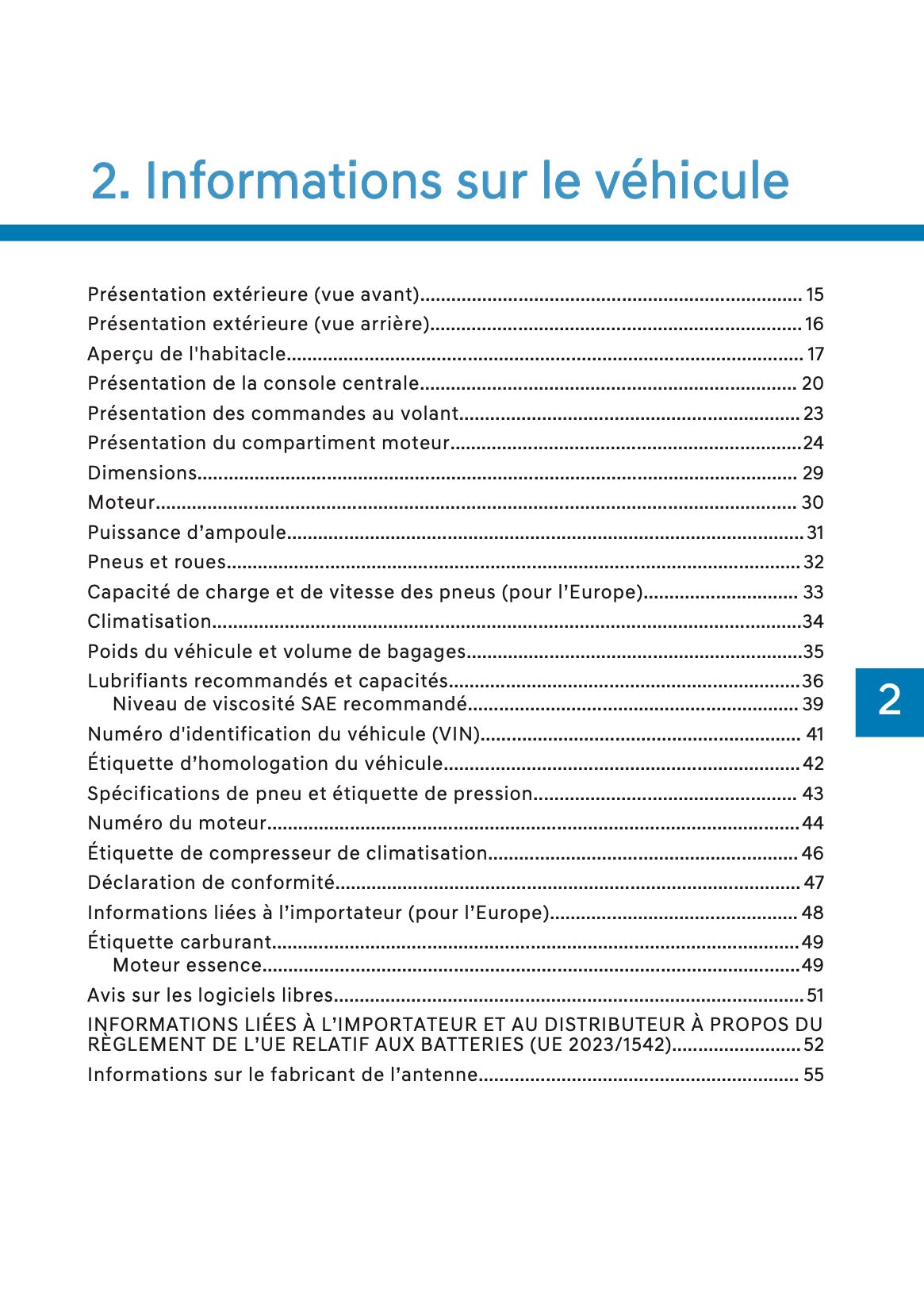 2026 Hyundai Kona Manuel du propriétaire | Français