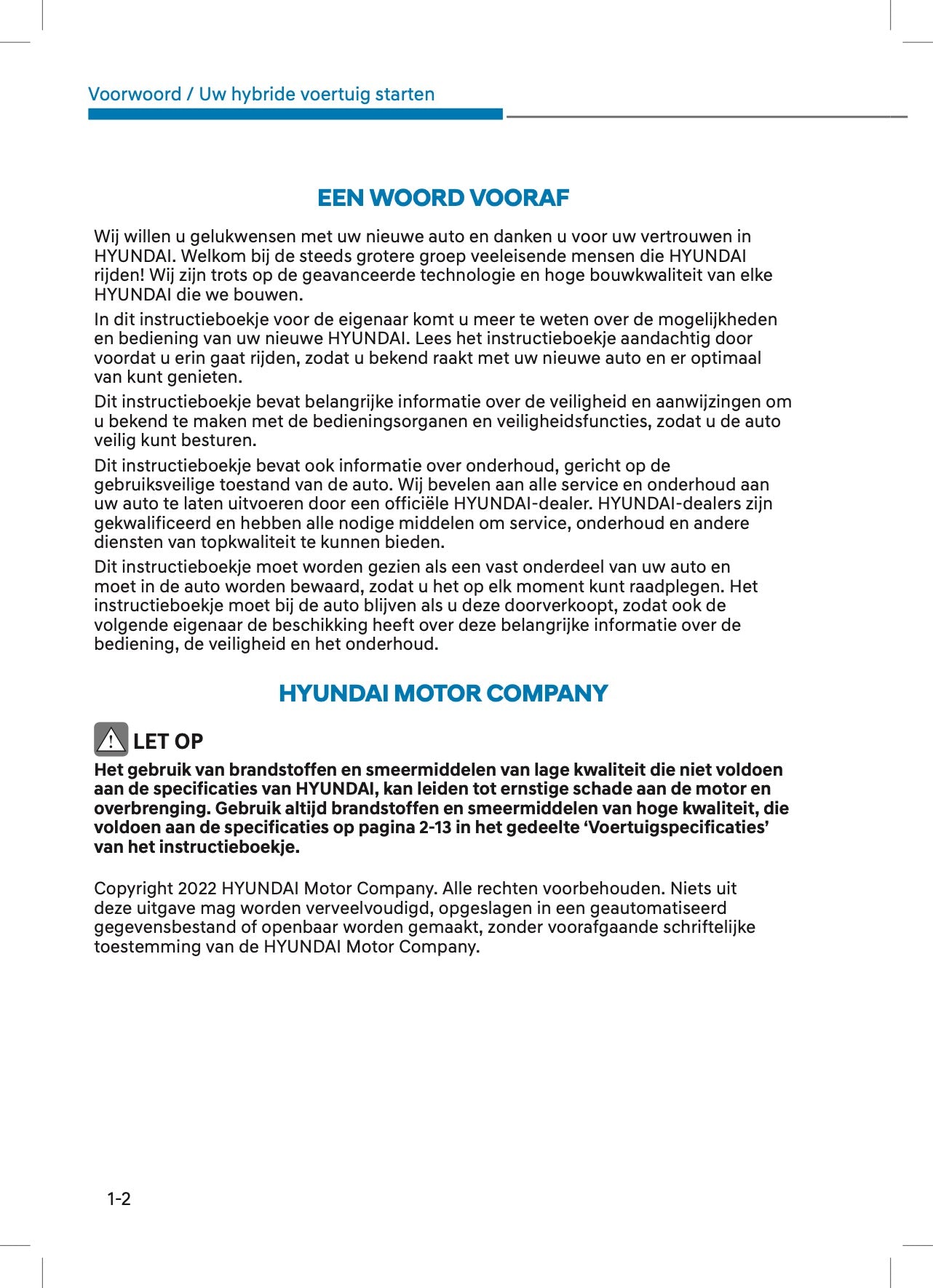2022 Hyundai Kona Hybrid Gebruikershandleiding | Nederlands