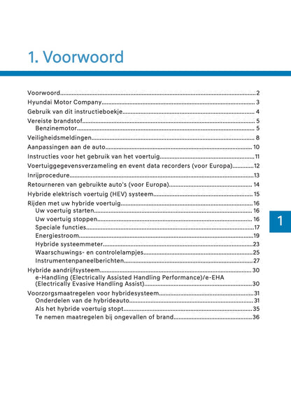 2026 Hyundai Kona Hybrid Gebruikershandleiding | Nederlands
