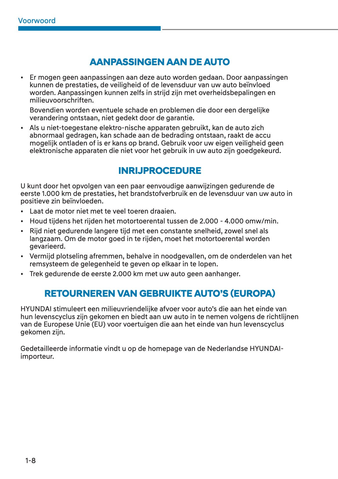 2021 Hyundai Kona Owner's Manual | Dutch