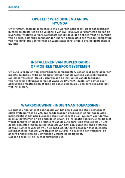 2026 Hyundai Kona Owner's Manual | Dutch