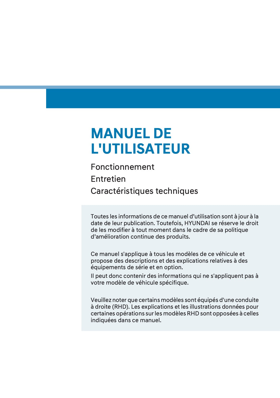 2025-2026 Hyundai Tucson Manuel du propriétaire | Français