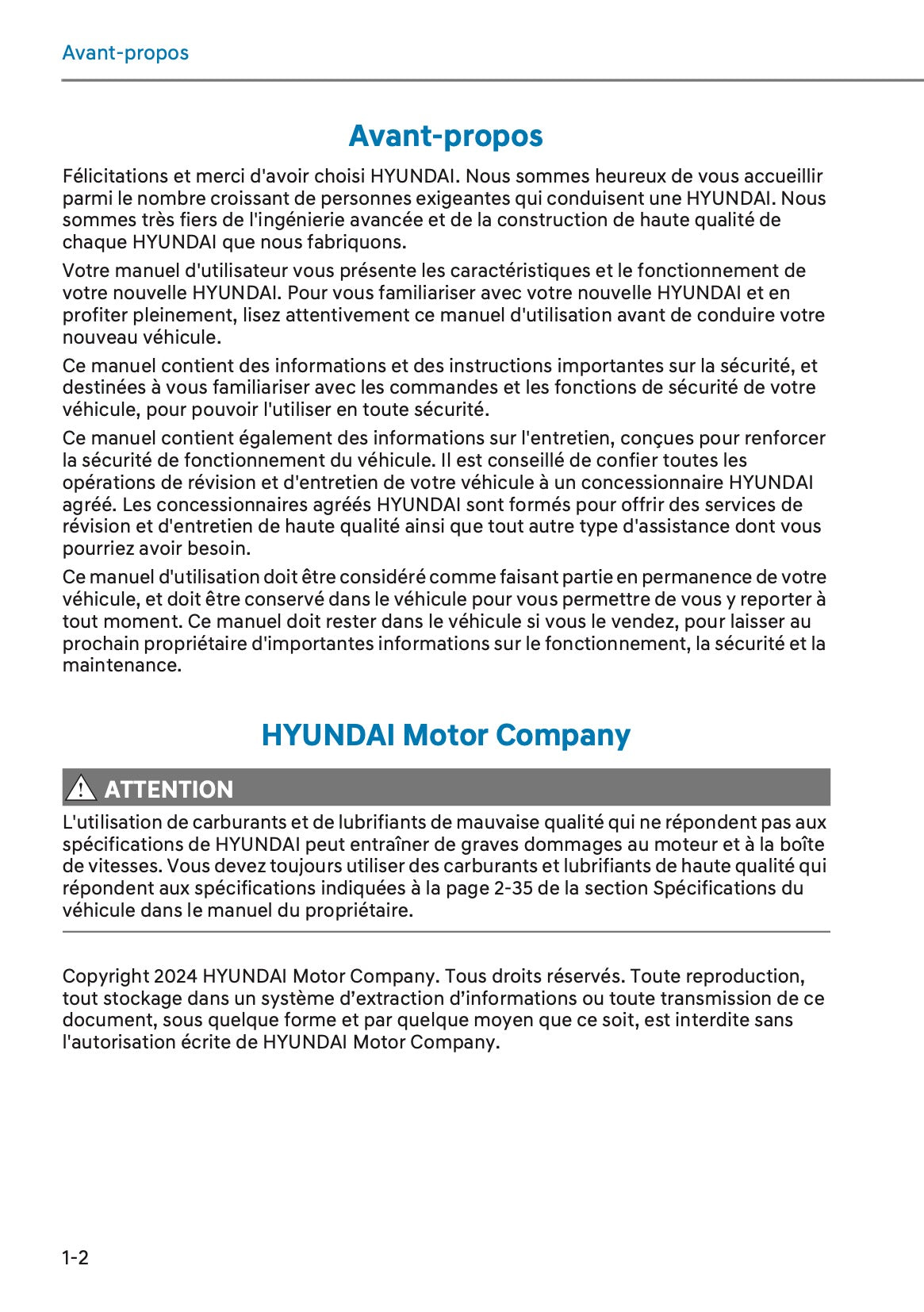 2025-2026 Hyundai Tucson Manuel du propriétaire | Français