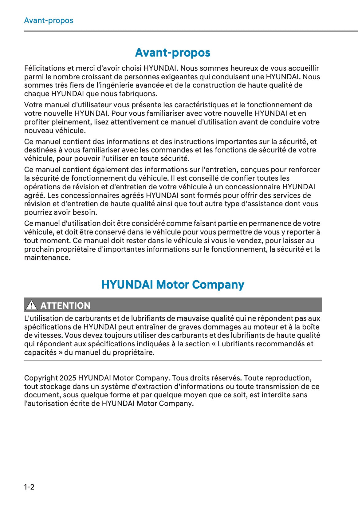 2025-2026 Hyundai Tucson/Tucson Hybrid Manuel du propriétaire | Français