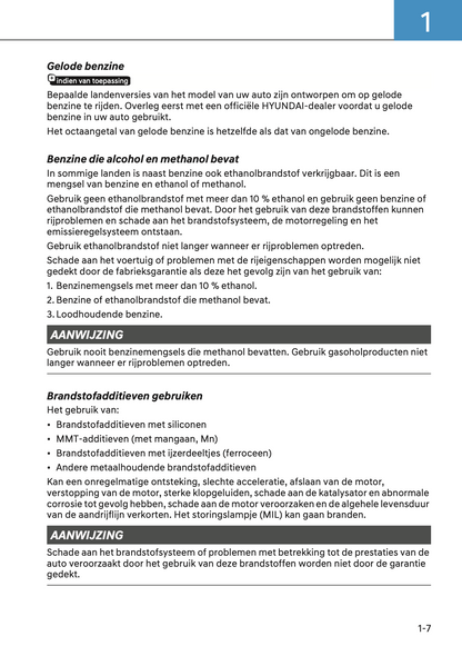 2024-2025 Hyundai Tucson Hybrid/Tucson Plug-in-Hybrid Owner's Manual | Dutch