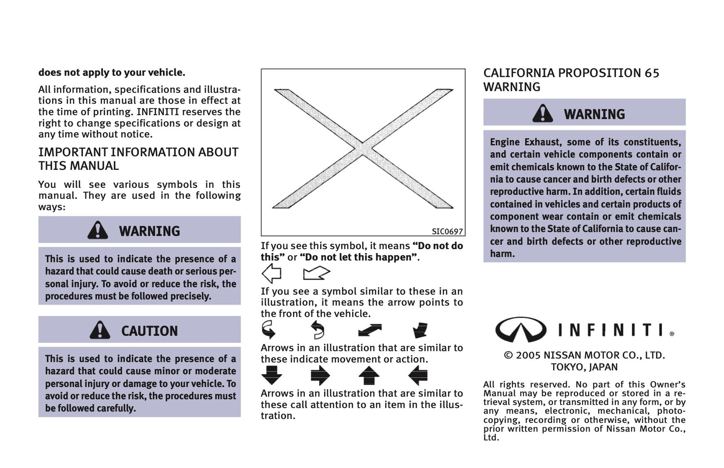 2005 Infiniti Q45 Owner's Manual | English