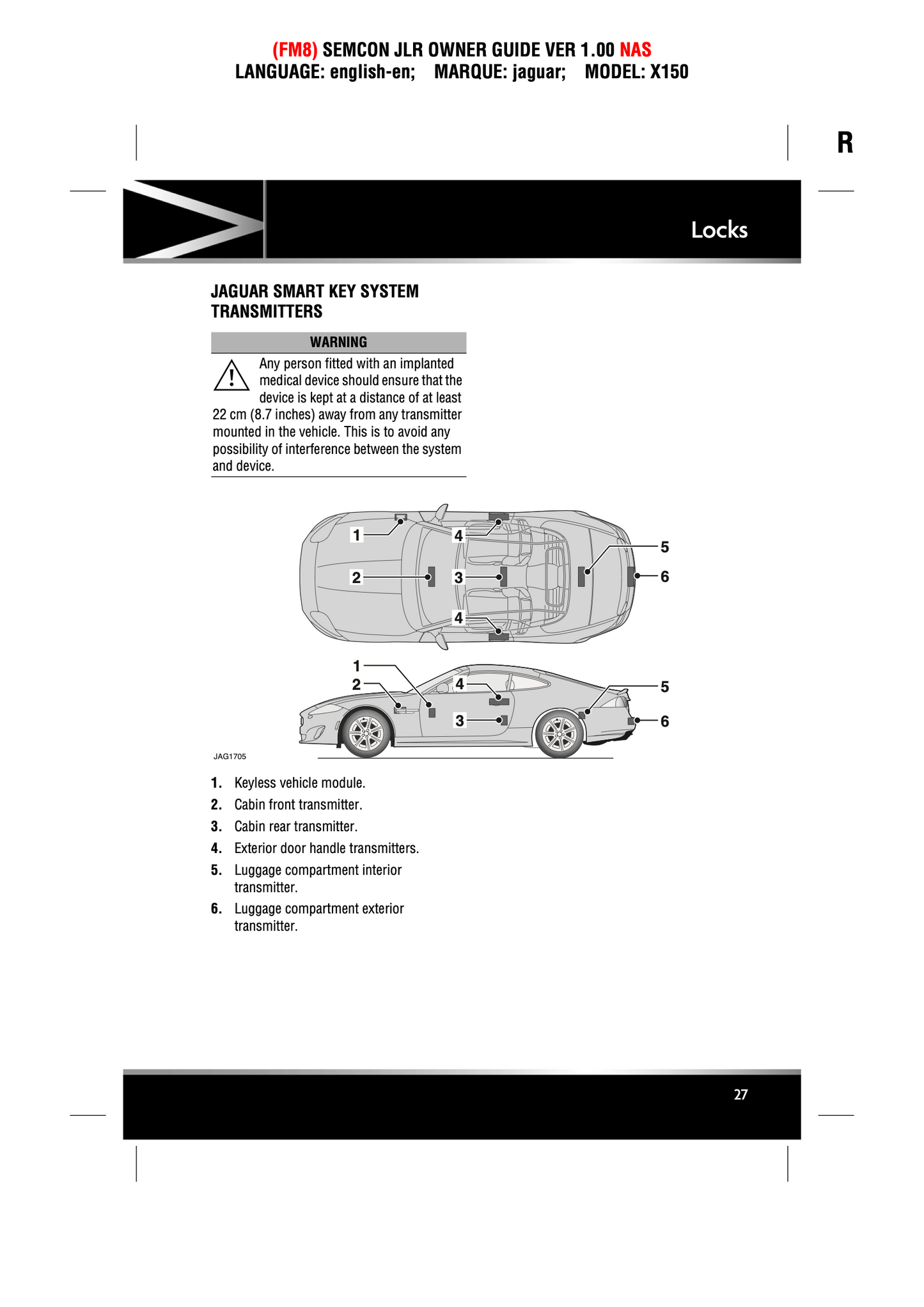 2011 Jaguar XK Gebruikershandleiding | Engels