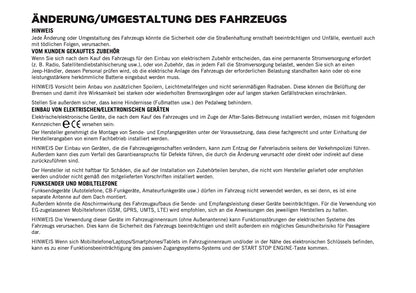 2023-2024 Jeep Avenger Owner's Manual | German