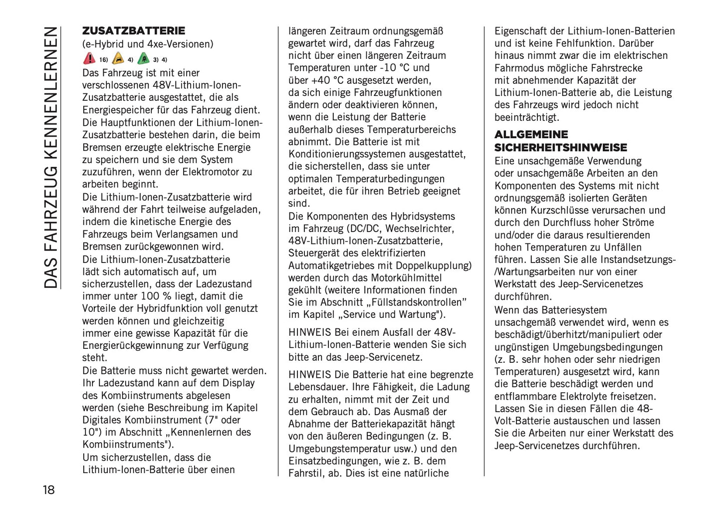 2025 Jeep Avenger Owner's Manual | German