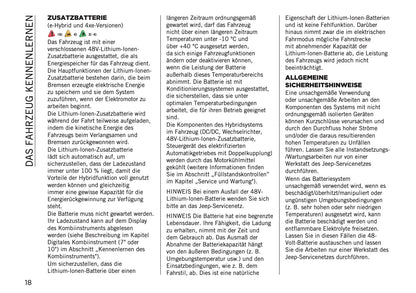 2025-2026 Jeep Avenger Owner's Manual | German