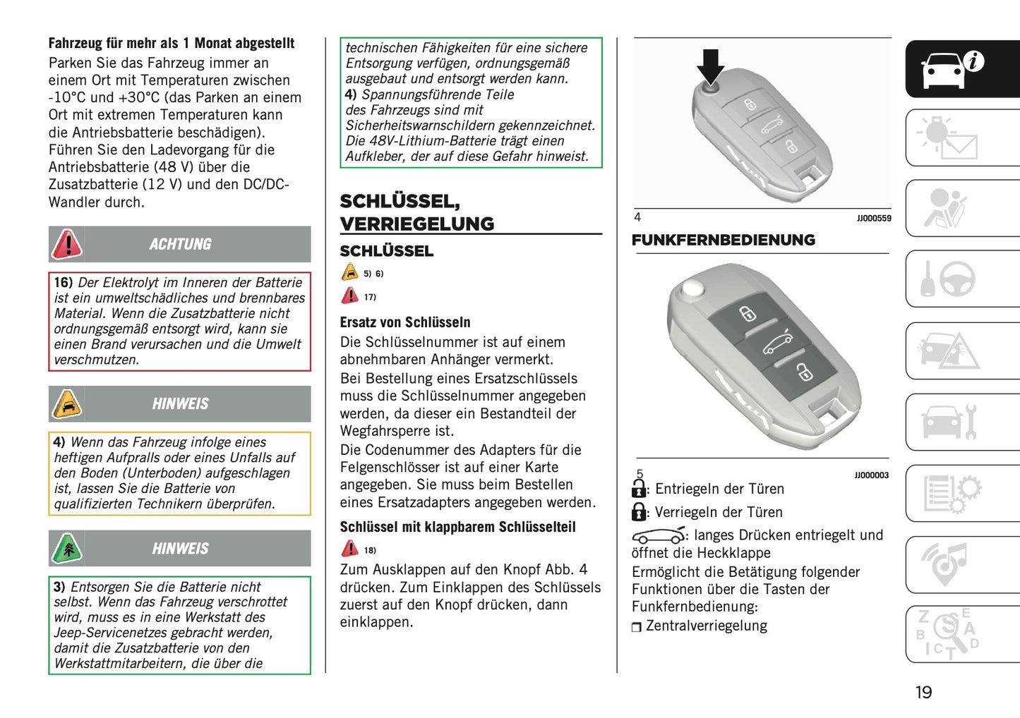 2025-2026 Jeep Avenger Owner's Manual | German