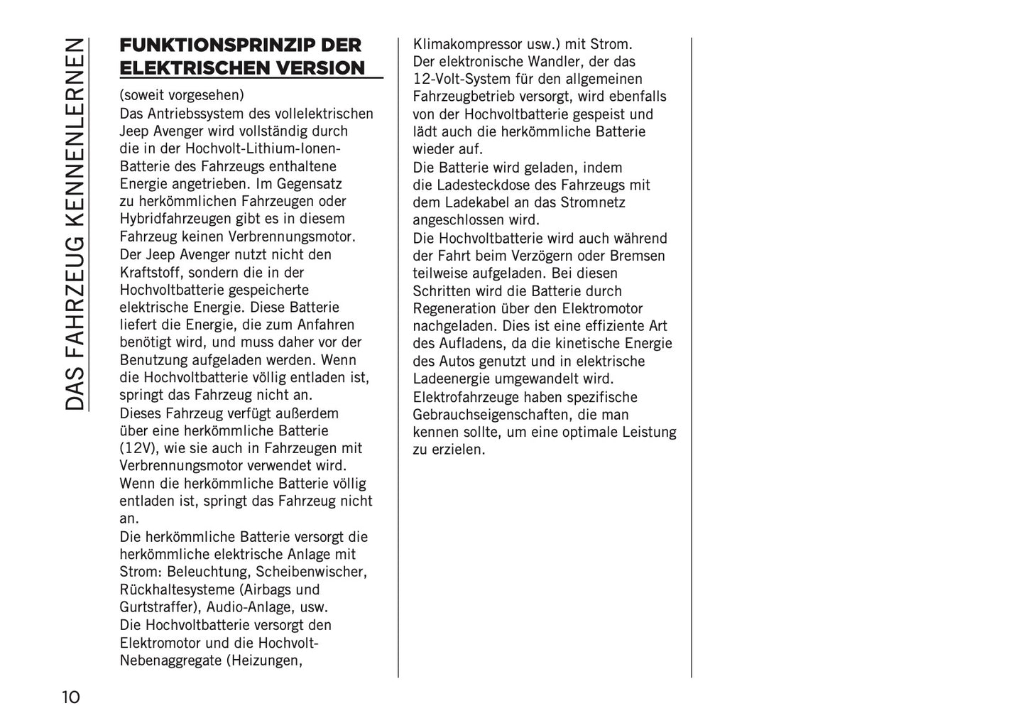 2026 Jeep Avenger Owner's Manual | German