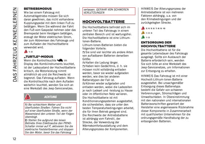 2026 Jeep Avenger Owner's Manual | German