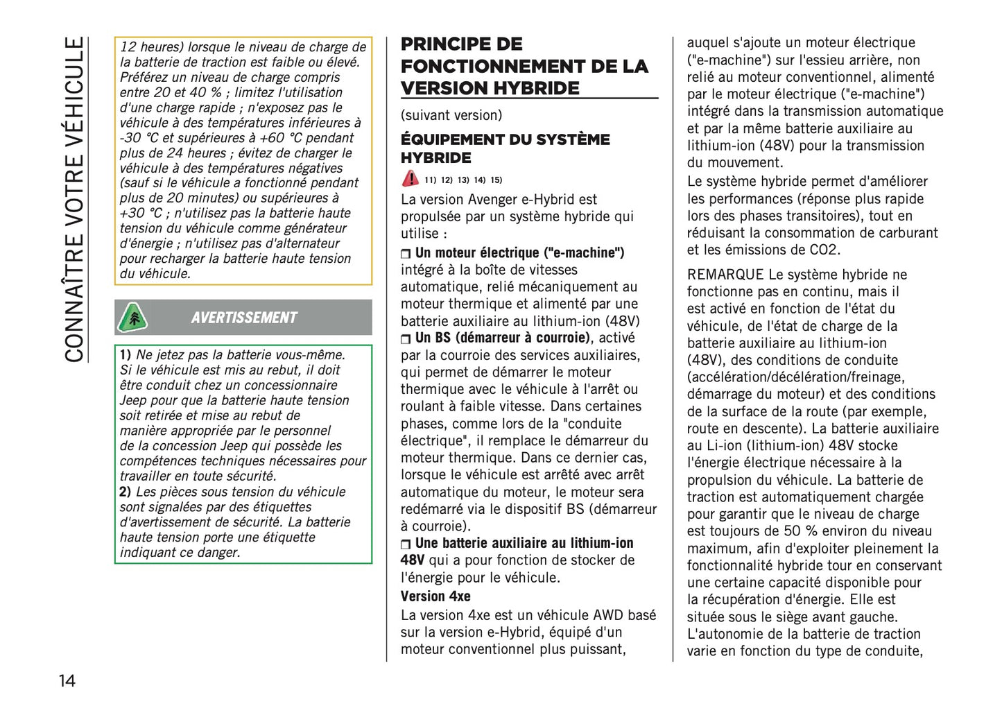 2025 Jeep Avenger Manuel du propriétaire | Français