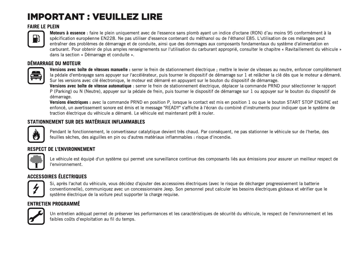 2025 Jeep Avenger Manuel du propriétaire | Français