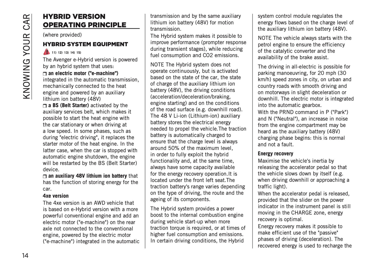 2025-2026 Jeep Avenger Owner's Manual | English