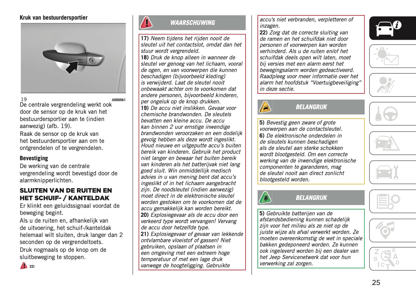 2025 Jeep Avenger Gebruikershandleiding | Nederlands