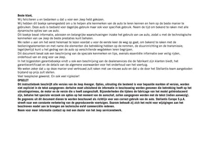 2025-2026 Jeep Avenger Gebruikershandleiding | Nederlands
