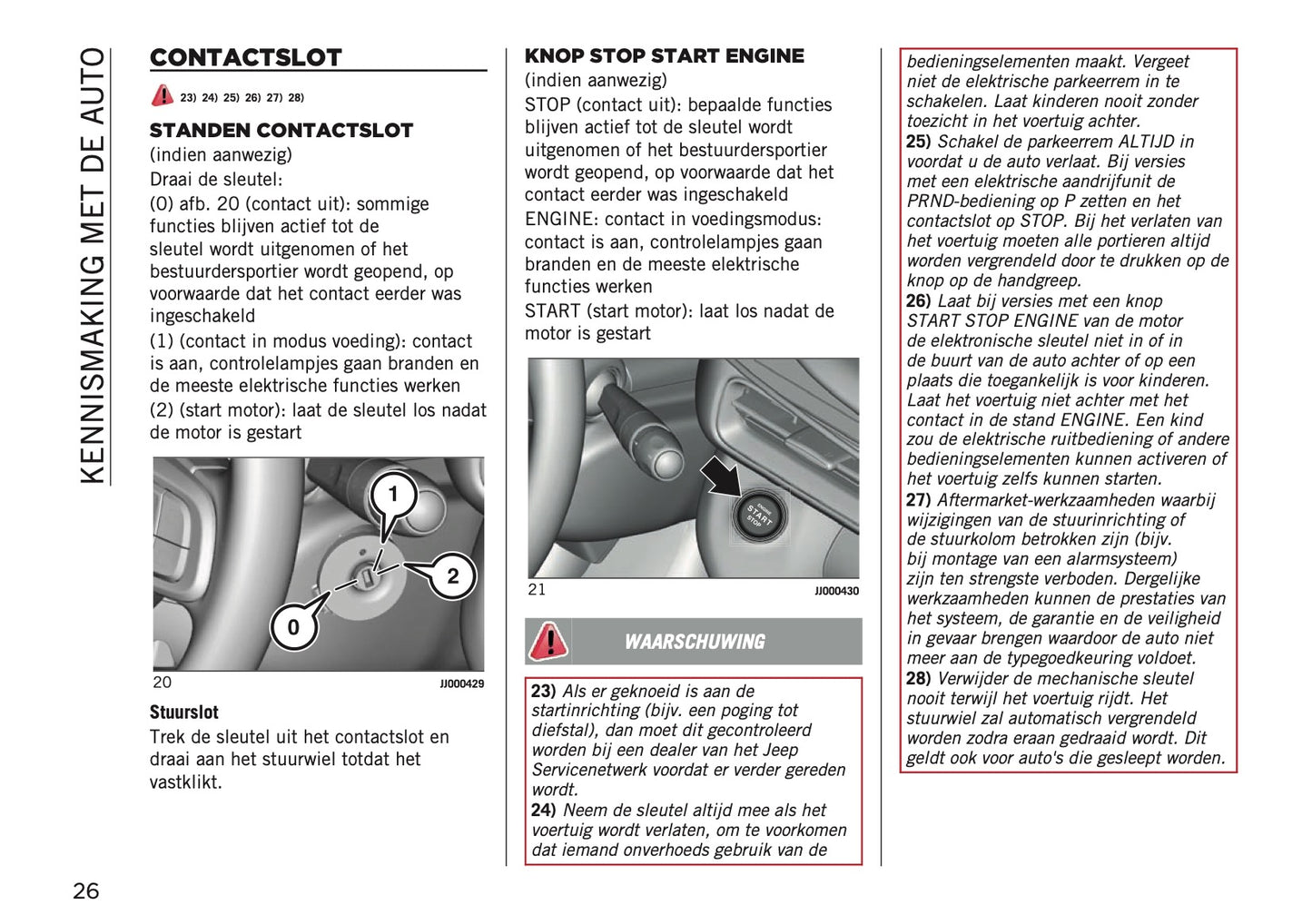 2025-2026 Jeep Avenger Gebruikershandleiding | Nederlands