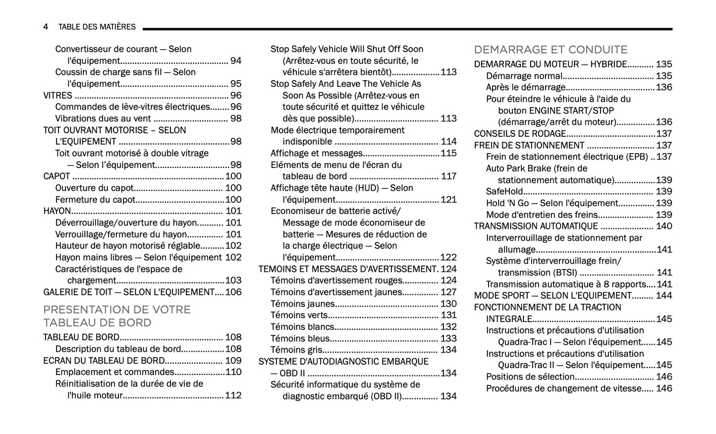 2024-2025 Jeep Grand Cherokee 4xe Manuel du propriétaire | Français