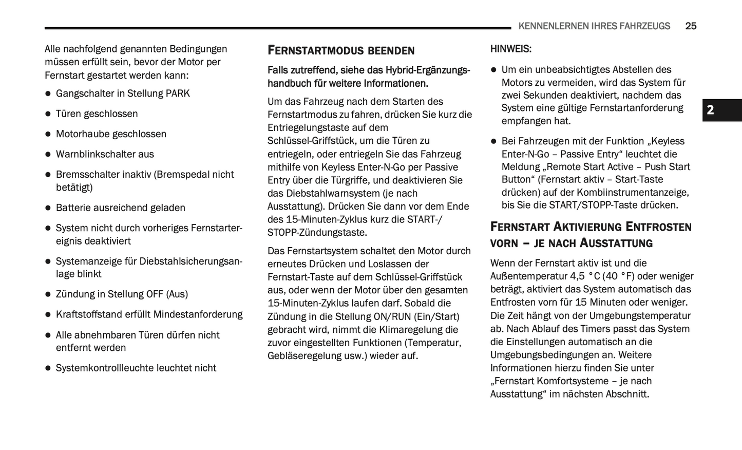 2020-2021 Jeep Wrangler Bedienungsanleitung | Deutsch