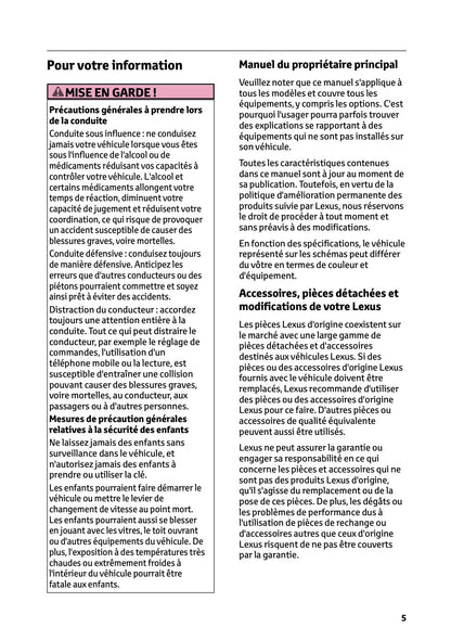 2025-2026 Lexus LBX Manuel du propriétaire | Français