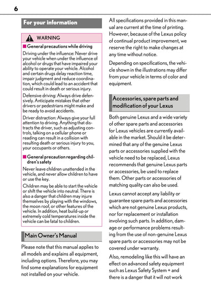 2025-2026 Lexus LBX Owner's Manual | English