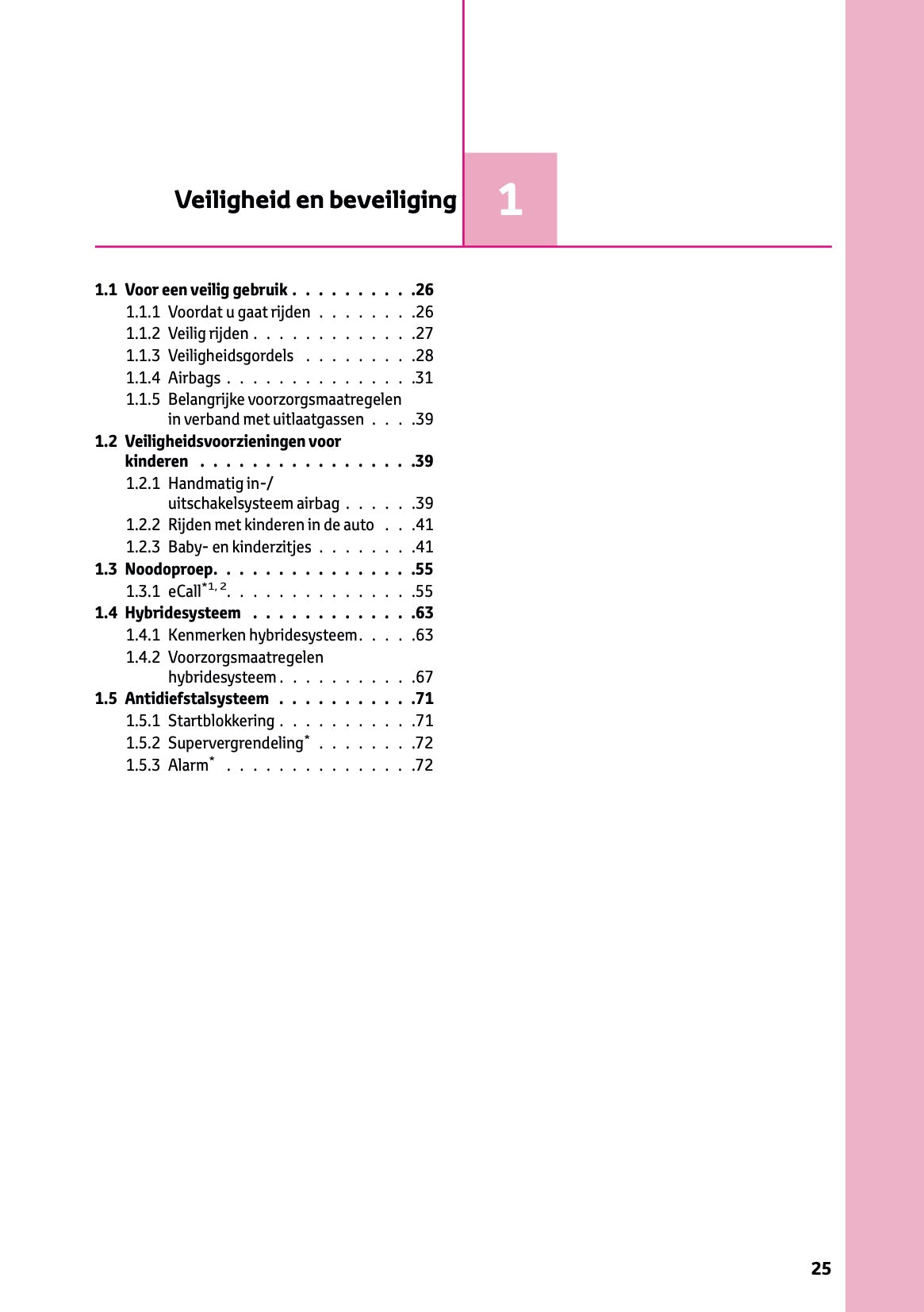 2025-2026 Lexus LBX Owner's Manual | Dutch