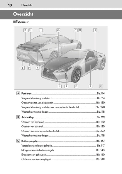 2017-2018 Lexus LC 500h Owner's Manual | Dutch