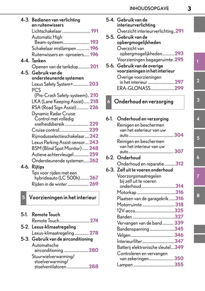 2017-2018 Lexus LC 500h Owner's Manual | Dutch