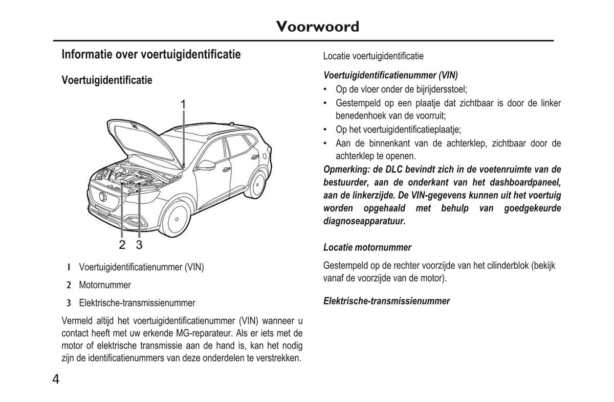 2020-2023 MG Ehs PHEV Manuel du propriétaire | Néerlandais