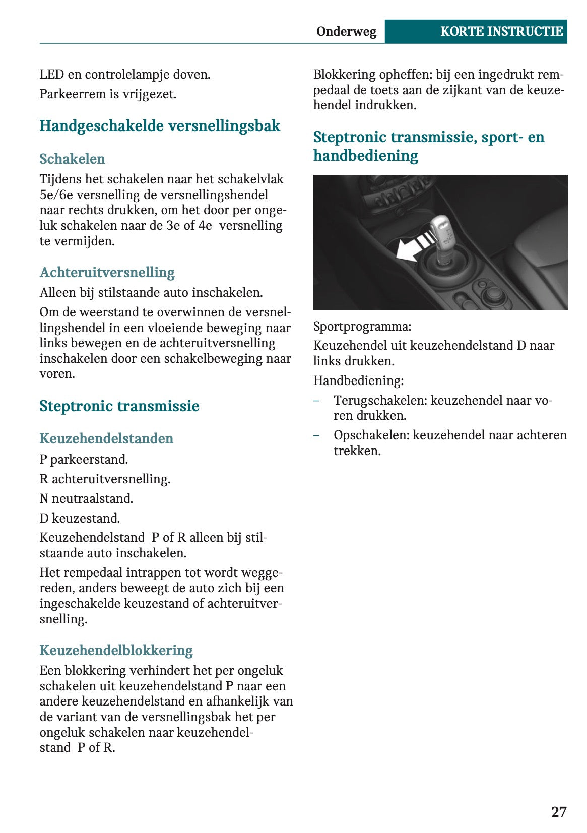 2021-2022 Mini Clubman Owner's Manual | Dutch