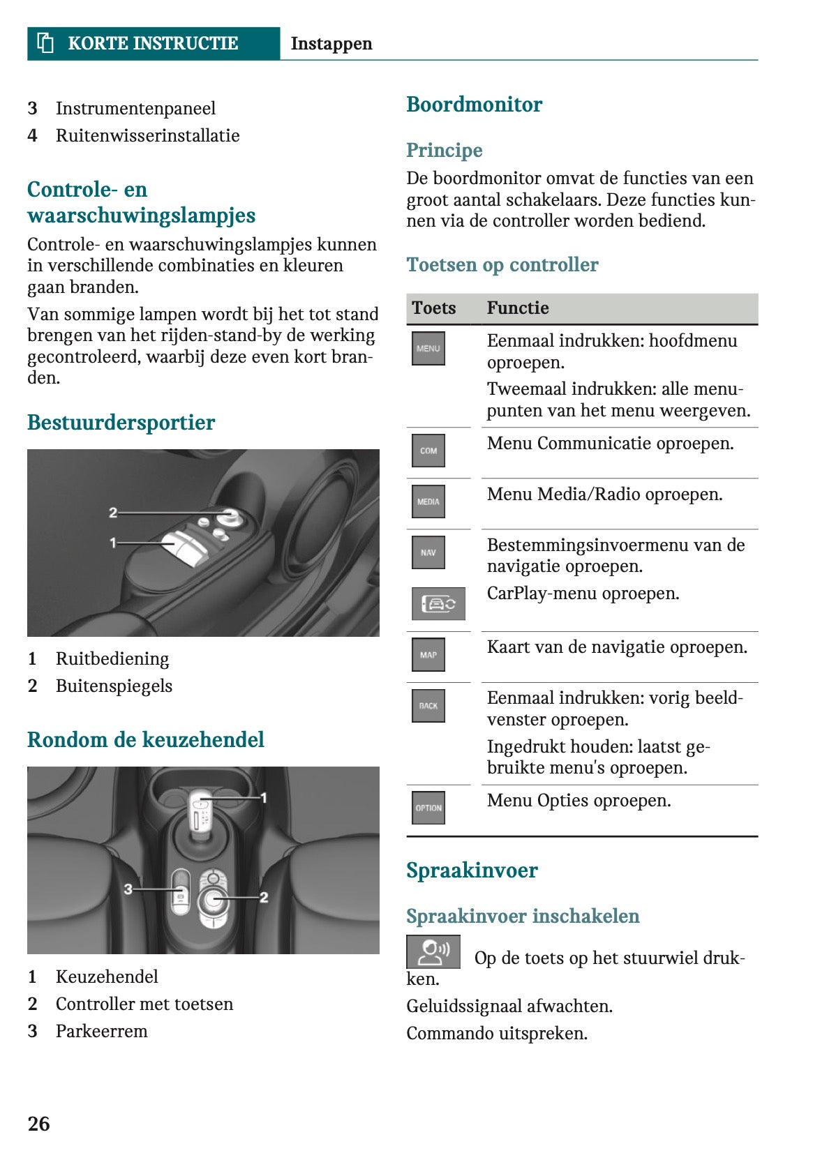 2023 Mini Cooper SE Owner's Manual | Dutch