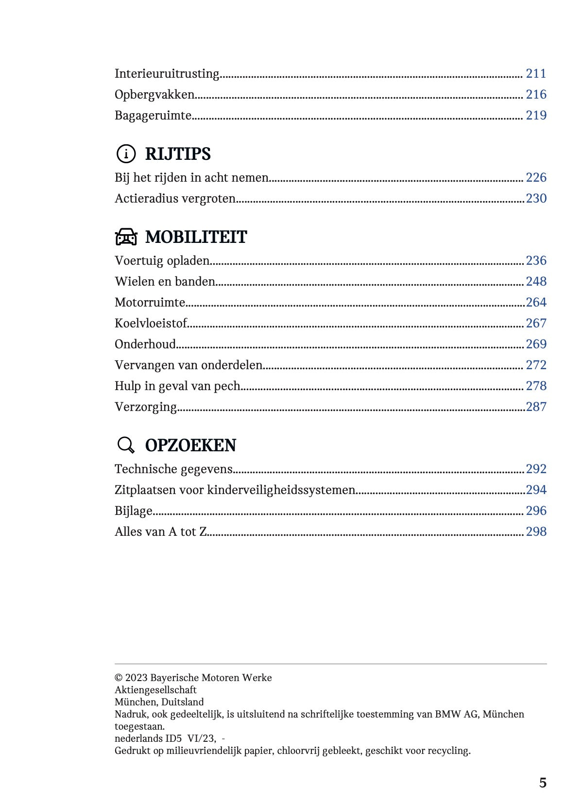2023 Mini Cooper SE Owner's Manual | Dutch
