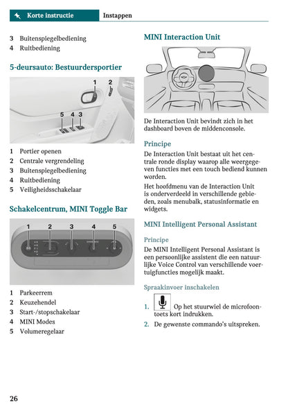 2025-2026 Mini Cooper Owner's Manual | Dutch