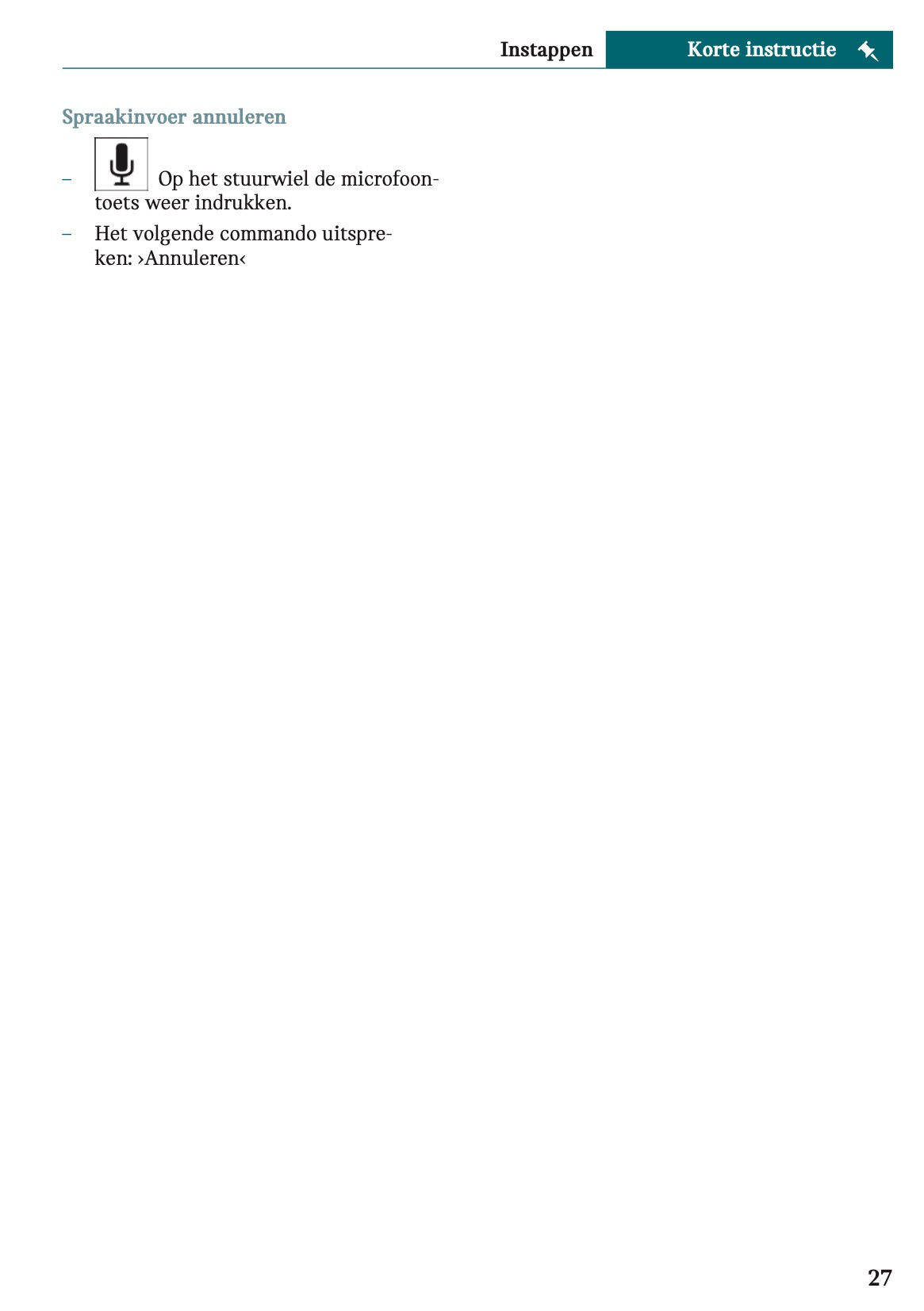 2025-2026 Mini Cooper Owner's Manual | Dutch