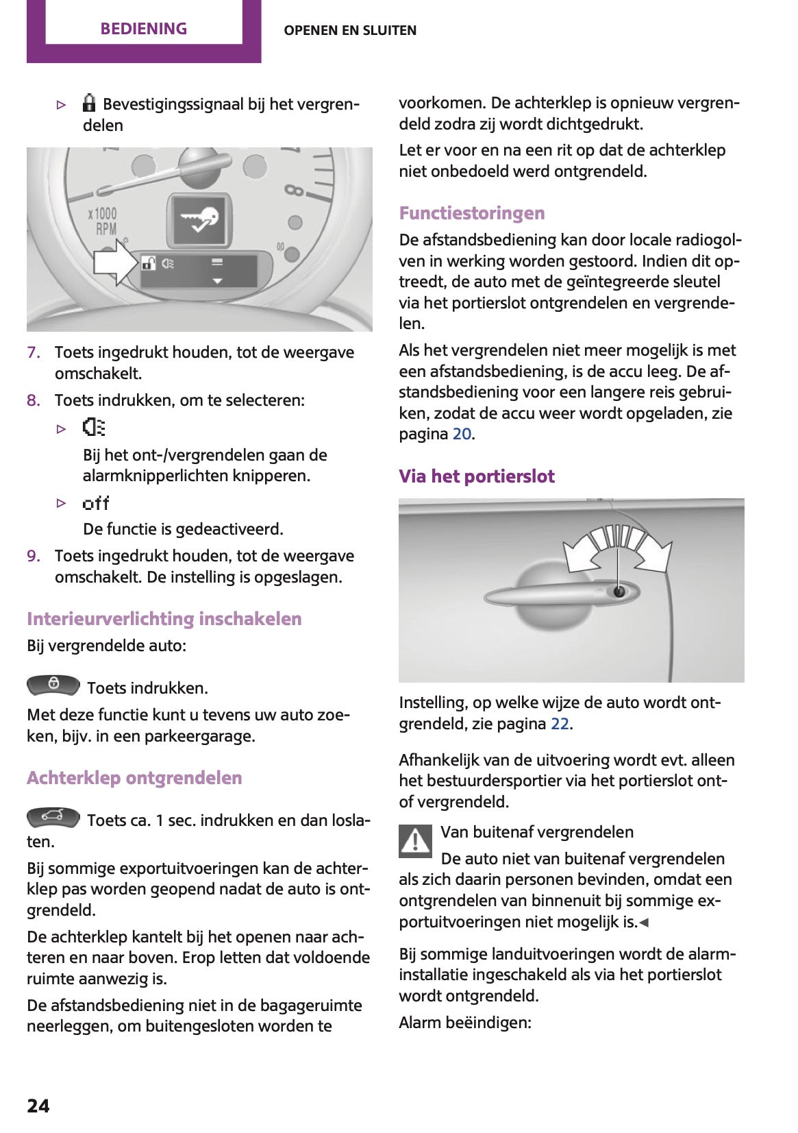 2013 Mini Countryman/Paceman Owner's Manual | Dutch
