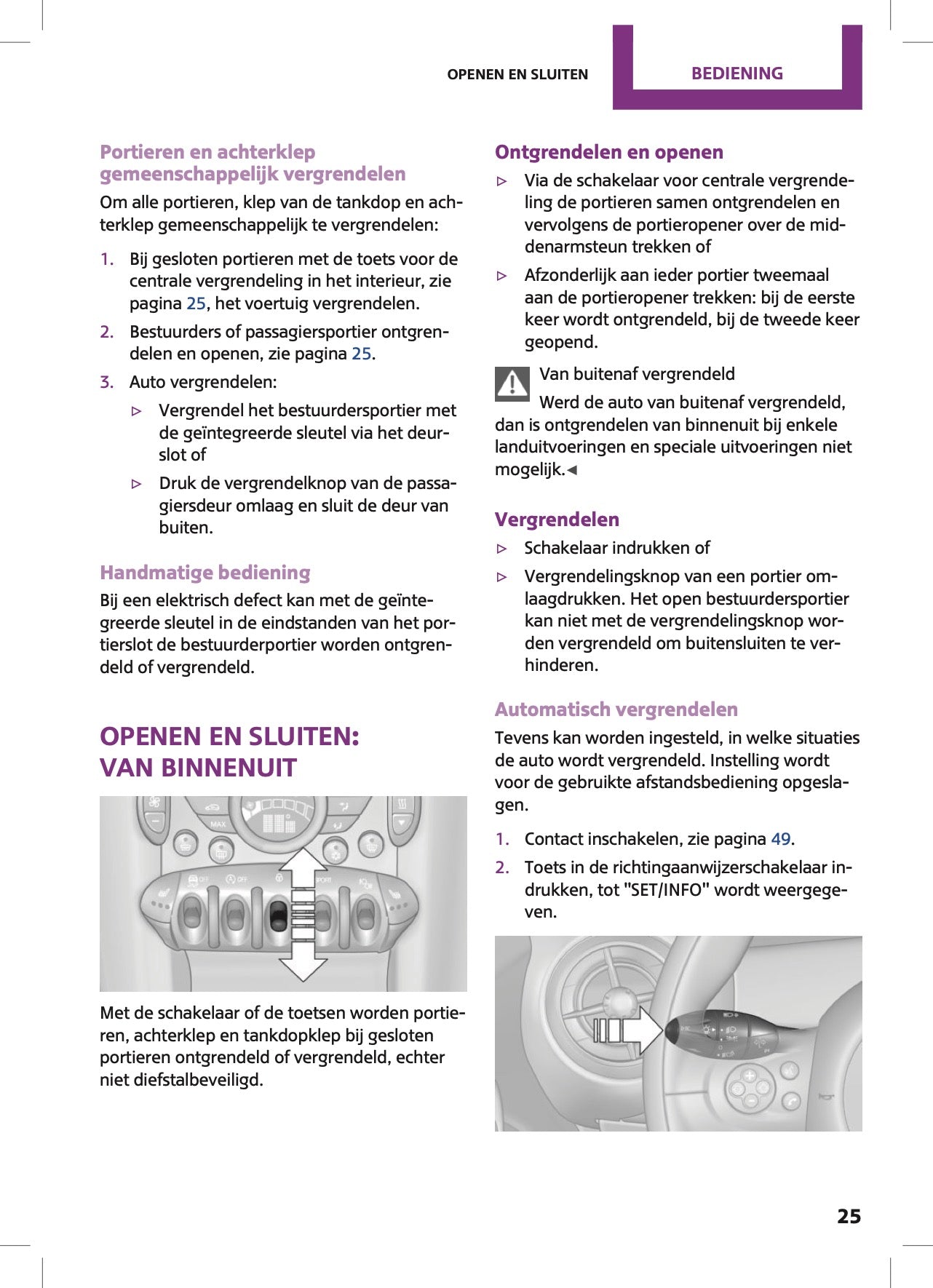 2015 Mini Countryman/Paceman Owner's Manual | Dutch