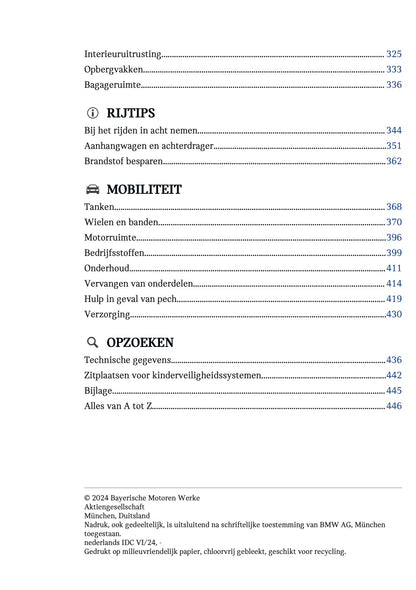2024 Mini Countryman Owner's Manual | Dutch