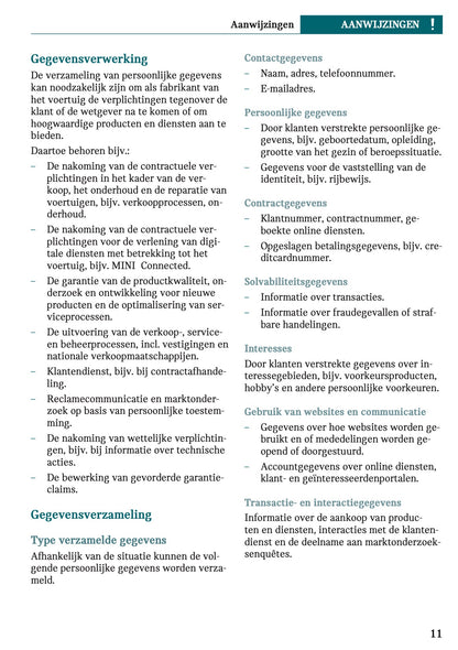 2023 Mini Mini Owner's Manual | Dutch