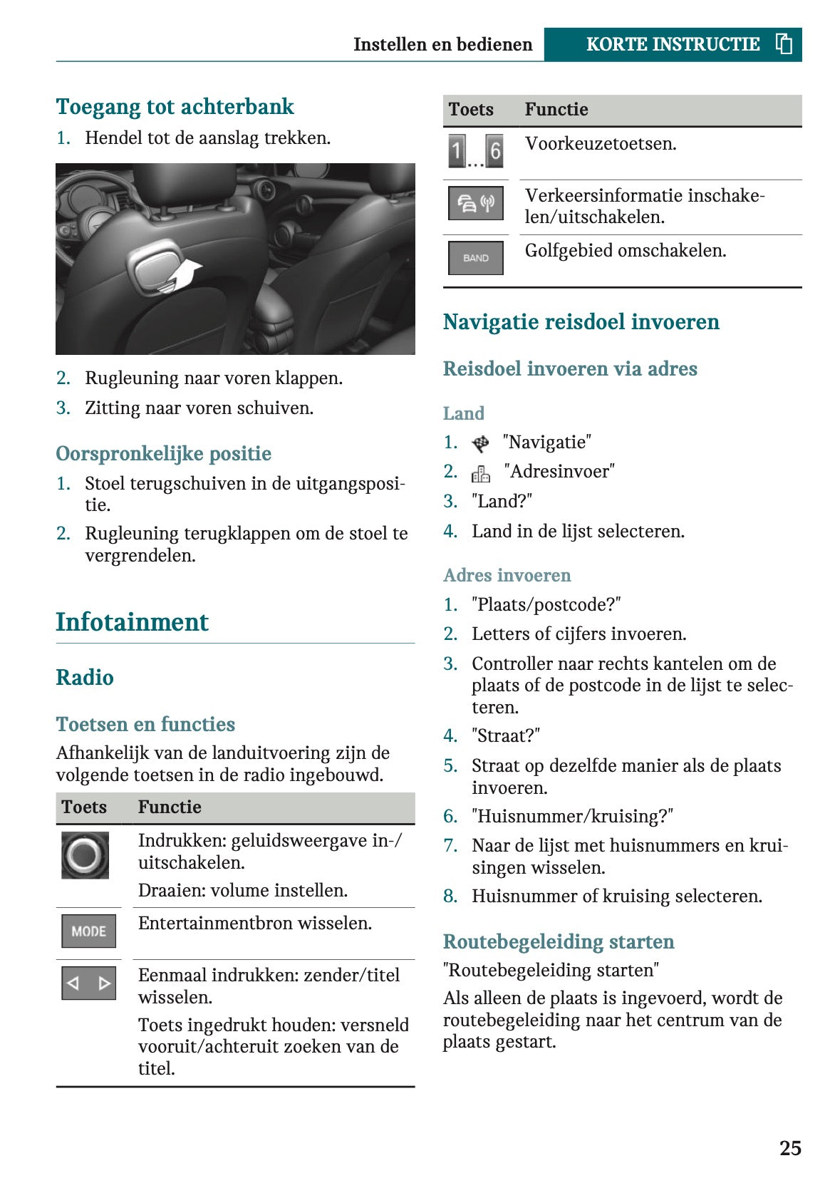 2023 Mini Mini Owner's Manual | Dutch