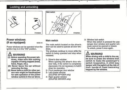 1998 Mitsubishi Eclipse Owner's Manual | English