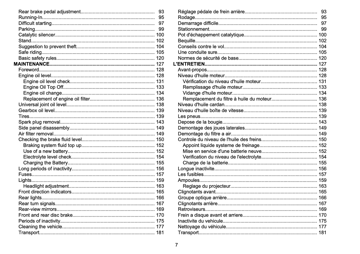 2011 Moto Guzzi V7 Racer Owner's Manual | English