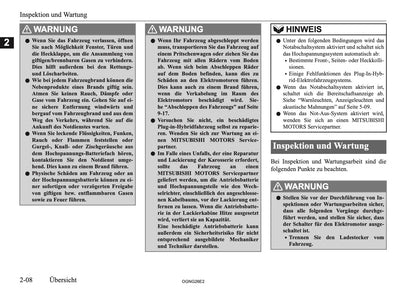 2026 Mitsubishi Outlander PHEV Owner's Manual | German