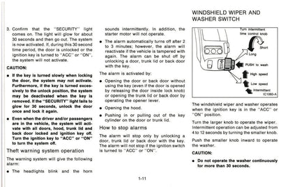 1994 Nissan 300ZX Owner's Manual | English